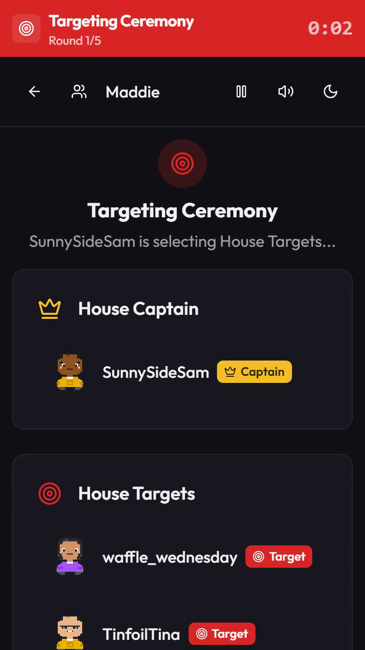 Targeting Ceremony reveal screen